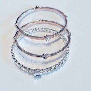 NEW ANNE KLEIN 3 PIECE BRACELET -3-Pc rose gold and gold